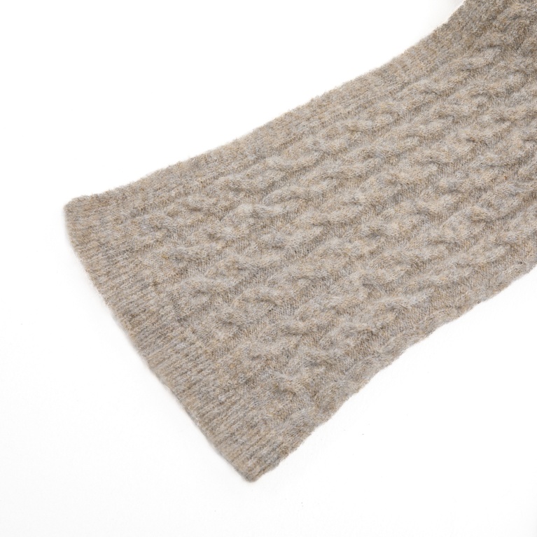 Cable-knit scarf "Cable Scarf" Beige Melange